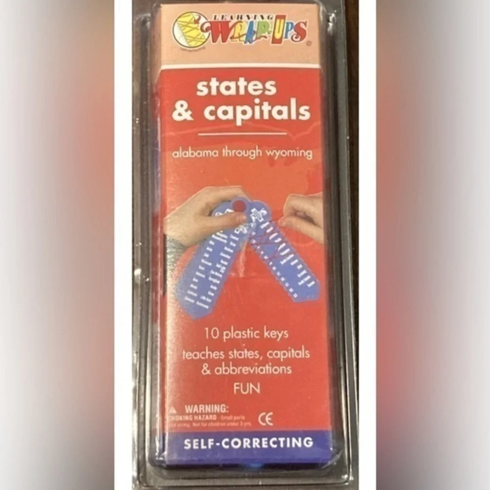 Learning Wrap Ups States Capitals Homeschool Self-Correcting Education Hands On